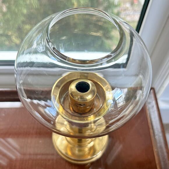 Vintage MCM FOHL Spring Fed Brass Candle Holder With Glass Shade - W. Germany - Picture 10 of 14